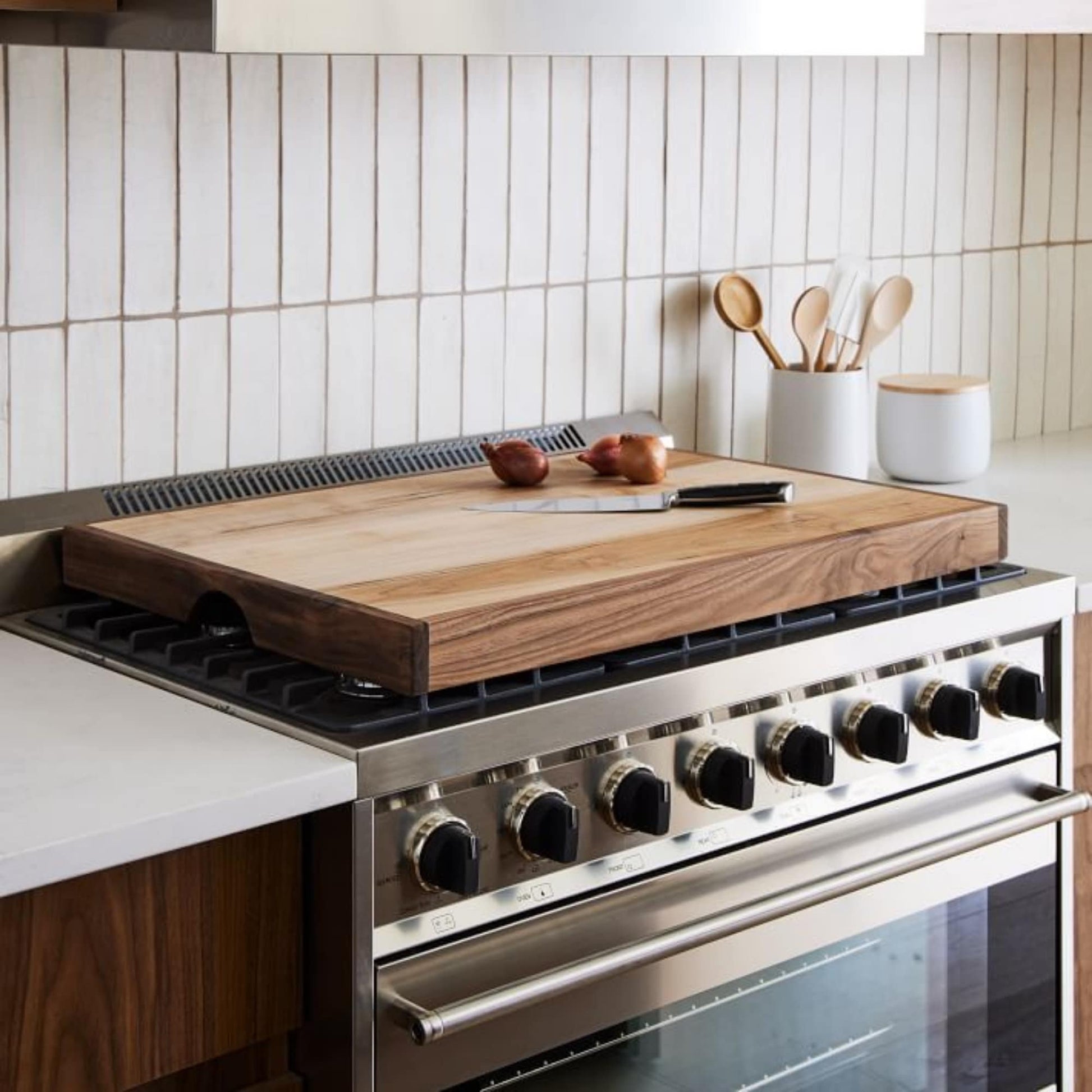 Ashland Stove Top Cover| Wood Handmade  Noodle Board | Cutting Board Cooktop Burner Cover
