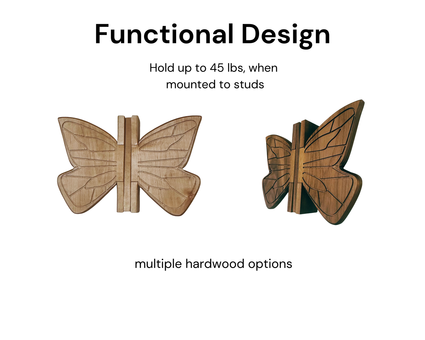 Butterfly Wall Hook  | Handmade Functional Utility Hook | Plant Hanger