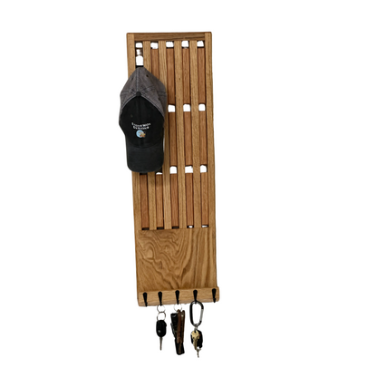 Magnetic Hook Rack w/Key Holders | Functional Entryway Organizer