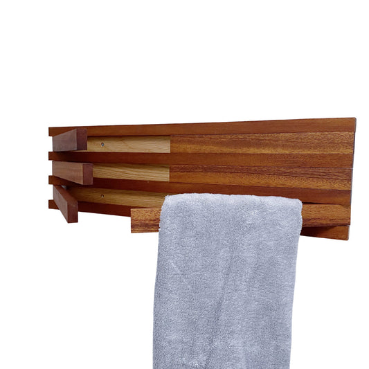 Swinging Towel Hook Rack| Functional Wall Organizers| Indoor/Outdoor Wall Mounted Multi Purpose Hooks for Wet Towels