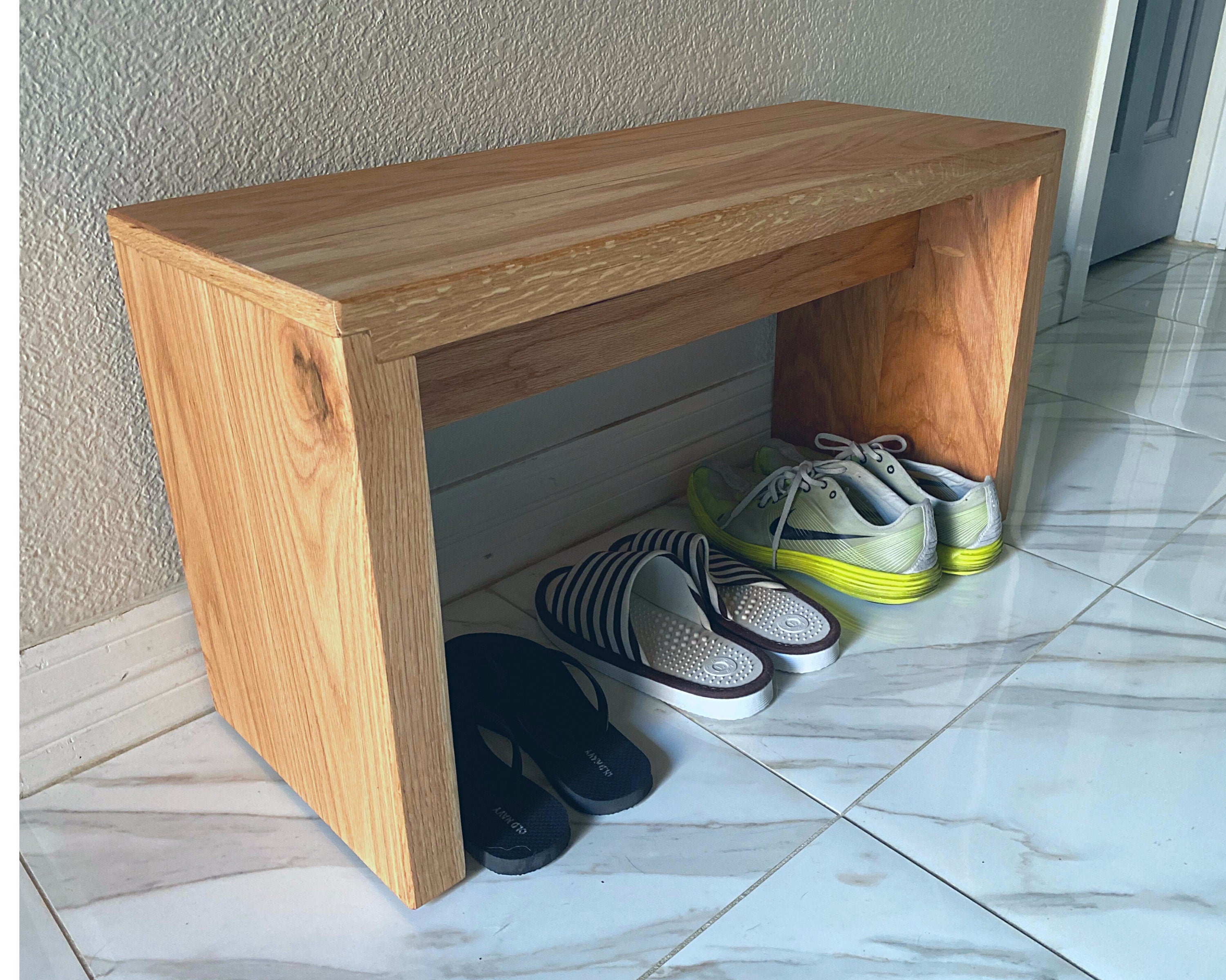 Oak entryway best sale bench with storage