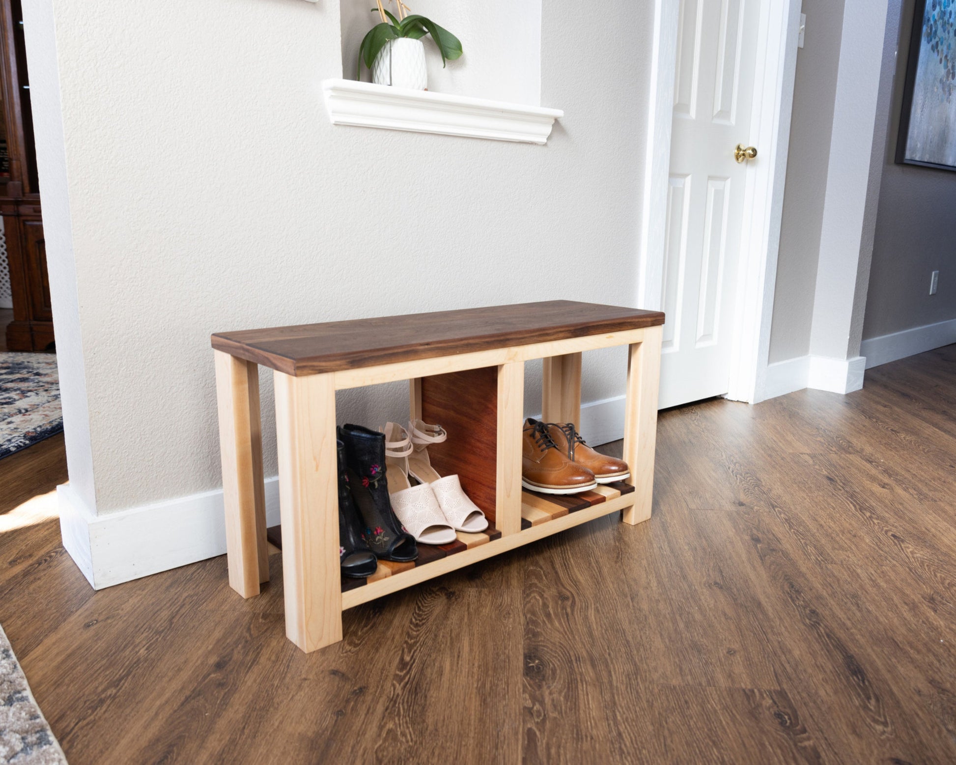 Shoe Bench (Multi-Material) – StoneWon Designs - Main Image