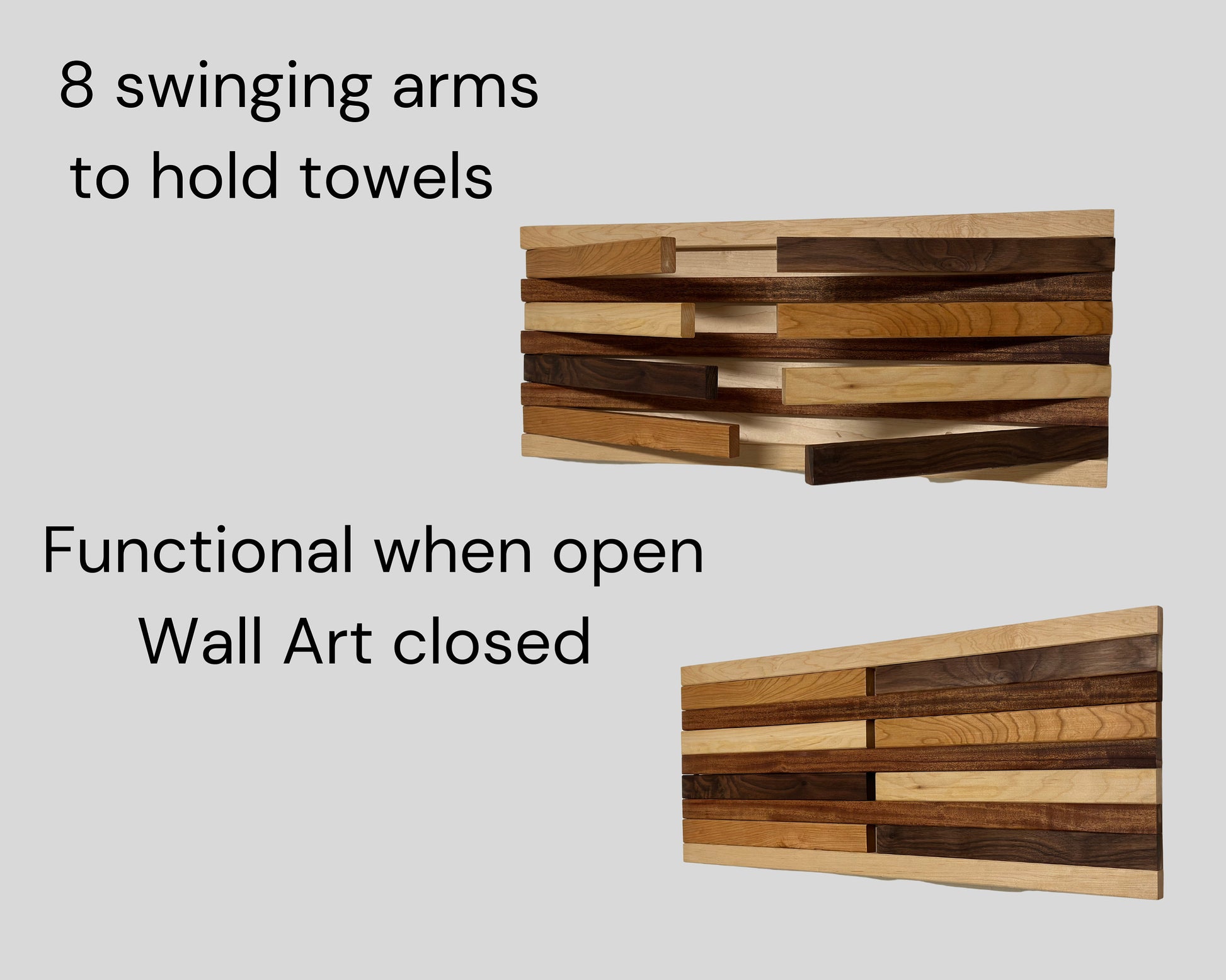 Multi Material Swinging Towel Hook Rack| Functional Wall Organizers| Indoor/Outdoor Wall Mounted Multi Purpose Hooks for Wet Towels